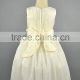 Baby Girls Ivory Communion Bridal Wedding Party Lace Dress Kids Wear Bridesmaid Flower Waist Collar Dress thumbnail-5