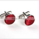 White and Black Alloy Cufflinks ,Swank Red Fiber Cufflinks, Fiber Cufflinks thumbnail-4