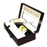 Customized PU Leather Wine Packaging Box With Opener Tools thumbnail-6