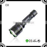 POPPAS C8 High Power 10W 500 Lumens XML T6 Tactical Aluminum LED 1101 Police Flashlight
