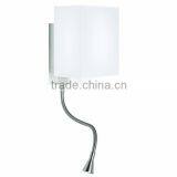0816-4 Cotton Shade Two Flexible Shaft With LED Wall Light