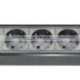 Germany PDU SOCKET 19' 1U 6 Ways With Overload Protector