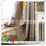 Jacquard Leaf Design Polyester Cotton T/c Fabric Linen Look Good Quality 110" Size Countryside Style Curtain Wholesae thumbnail-2