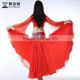 Wuchieal 2015 Belly Dance Performance Costumes Dress, Long Sleeves Sexy Dress Show Dance Wear thumbnail-5