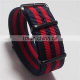 New Arrival Black Red Stripe Custom Nato Nylon Watch Straps thumbnail-3