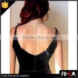 Fashion Square Pendant Bronze Color Simple Design Body Chain Jewelry thumbnail-2