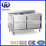 Restaurant Kitchen Stainless Steel Cabinet With Backsplash thumbnail-1