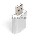 Portable Aluminum External USB Audio Adapter Sound Card With Stereo Headphone/Speaker and Mono Microphone Jacks thumbnail-4