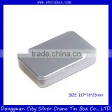Rectangle Mint Tin Box with Hinged Lid