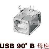 Usb B Type Female Socket,dip,90 Degree,4 Pin