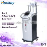 multifunction 3 in 1 beauty salon use tatoo removal hair removal machine