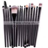 Plastic Tube Human Hair Makeup Brush Sets 15 Pieces With Multi Colors for Choice thumbnail-3