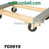 Wooden Hand Dolly With 4 Caster Wheels