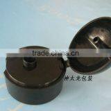 Black Plastic Shampoo Bottle Flip Top Cap thumbnail-1