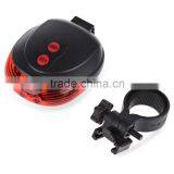Outdoor Cycling Safety Warning Tail Light Bicycle Rear Bike Seatpost 5 LED 2 Laser Lamp Riding Accessories thumbnail-3