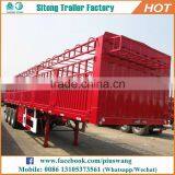 Factory Price Steel Cage Cargo Fence Trailer for Grain Transportation Drop Side Flatbed Stake Cargo Semi Trailer thumbnail-3