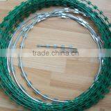 PVC Coated & Galvanized Razor Blade Barb Concertina Wire
