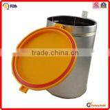 Silver Printing Metal Customed Coffee Tin Can With Throat Cap thumbnail-3