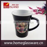 Glass Works Supply Wide Mouth Coffee Mug Ceramic Coffee Mug Porcelain Coffee Mugs thumbnail-1