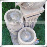 Three Urn Jar Water Feature Led Light Fountain thumbnail-3