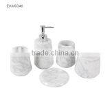 Pure White Marble Bath Toilet Bathroom Sets Accessories thumbnail-4