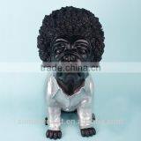 Stylish Design Resin Black English Bulldogs Statues for Sale