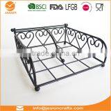 WI2904 'Heart' Black 18x18cm Metal Wire Napkin Holder thumbnail-3