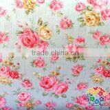 Wholesale Aqua Pinks Floral Flower Woven Cotton Fabric Size 100*150 cm thumbnail-1