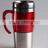 Straight Body Double Wall Stainless Steel Cup With Handle thumbnail-2