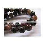 Wholesale 7" 10mm Round Colorful Tourmaline Bracelet thumbnail-1