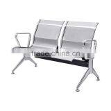 Public Place Cheap Stainless Steel 3-Seater Waiting Chair thumbnail-3