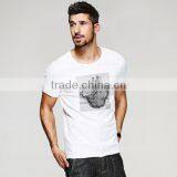 Cotton/spandex Man Black T-shirt Fit Mens Printing T-shirt thumbnail-2