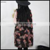 Fully Lined Open Front Fashion Multicolor Faux Fur Vest thumbnail-4