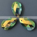 AB Color Drop Fancy Crystal Flat Back Jewelry Making Stones With Holes thumbnail-1