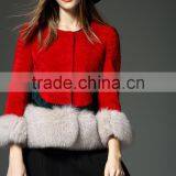 Intalian Style Winter Women Round Neck Noble Real Fox Fur Coats thumbnail-2