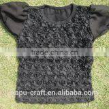 Wholesale Baby Clothes Blue Rosettes Baby Tank Tops Pettitop Ruffle Shirts Toddler thumbnail-2