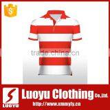 Oem High Quality Multicolored Stripe Men Polo Shirt Made in China thumbnail-1