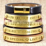 Italian leather bracelets promotion gift letter bracelets for valentines