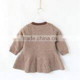 Baby Girls Woolen Knitted Dress With Fleece Lining thumbnail-2