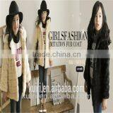 2016 Fashion Kids Faux Fur Coat, Baby Autumn and Winter Warm Outwear Clothes Children Long Faux Rabbit Strip Fur Jackets thumbnail-1