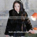 New 2016 Fashion Children's Faux Fur Coat Baby Girls Autumn and Winter Warm Thick Long HoodedFaux Fur Outwear Jackets thumbnail-4