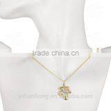 Leaves Pendant Zircon Necklace Fashion Ideas thumbnail-3