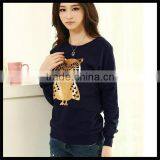 Spring New Design European Style Vogue Owl Printed Crewneck Sweatshirt,women Wear Sweatshirt thumbnail-4