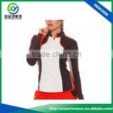 OEM Half Zip Contrast Color Splicing Polyester Cotton Women Golf Jacket thumbnail-2