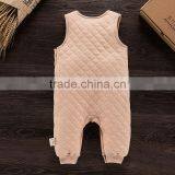 Winter Warm Soft Baby Rompers Sleeveless Natural Colored Cotton Unisex Babysuit thumbnail-2