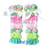 Girls Easter Light Green Pink Lace Petti Warmers With White Bow 2-6Y thumbnail-1