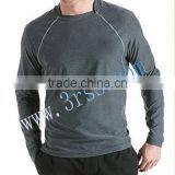 2014 Men's Grey Long Sleeve UPF50+ Rash t Shirt