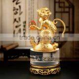 NEW Style High Quality Beautiful Gold Plated Monkey With Crystal Base For Business Gift thumbnail-1