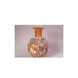 Tri-colored Glaze Pottery Bottle thumbnail-1