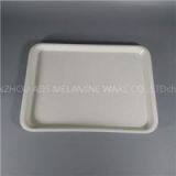 White Plain Color Melamine Rectangular Sandwich Service Table Tray thumbnail-1